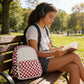 Plaid Backpack-Red