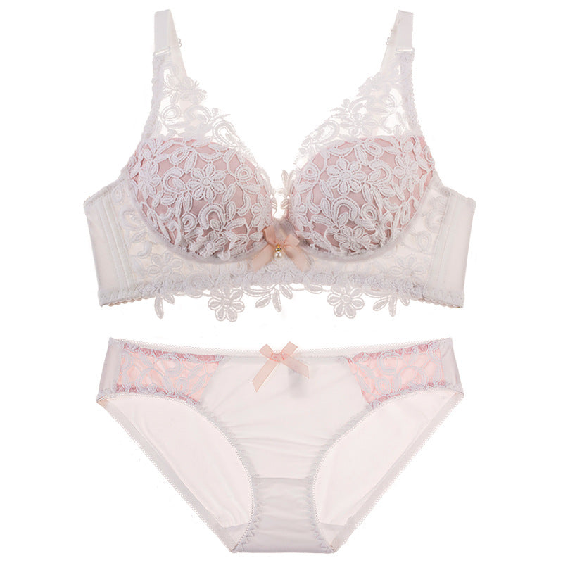 No trace underwire bra set