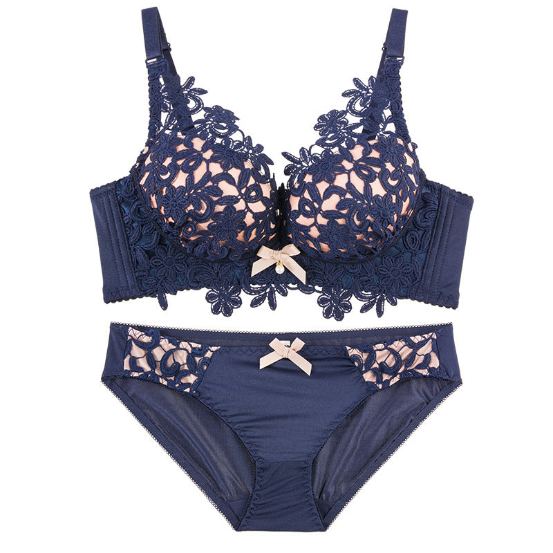 No trace underwire bra set
