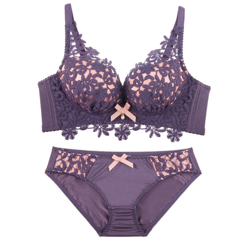 No trace underwire bra set