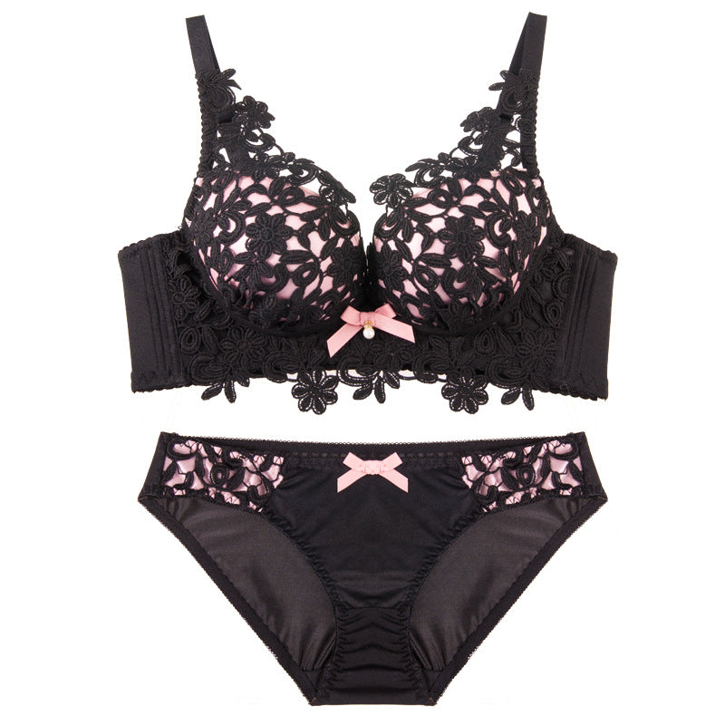 No trace underwire bra set