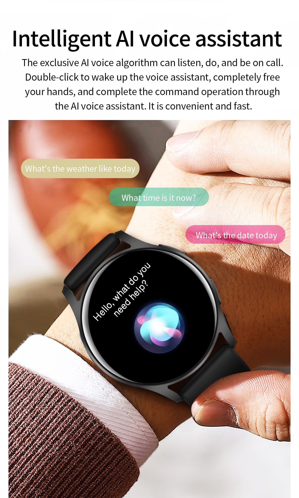 Trendy Smart Watch, Smart Watch For Men And Women, Make,answer Calls, Wireless Smart Watch, Fitness Tracker With Calorie Tracker, Pedometer, Text Notifications, Compatible With IPhone And Android, Per