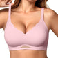 OEAK Women's Wireless Bras Scalloped Push-Up Bralettes No Underwire