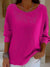 Womens Crew-neck Long-sleeve Pullover Top