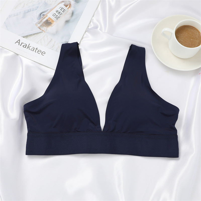 Backless Nylon Seamless Deep V Ladies Underwired Bra