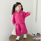 Girls Suit 2025 Autumn New Children's Clothing Korean Style Girl Baby Bright Color Hoodie Sports Two Piece Leisure Daily Sweet