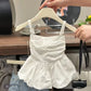 Girls' Summer Clothing Set 2025 New Style Baby Girl Style Internet Red Strap Top Denim Shorts Two Piece Set