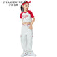 Girls Jazz Dance Clothing, Children's Performance Wear, Trendy Summer Street Dance Outfits for Street Shows, Kids Dance Costumes