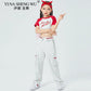 Girls Jazz Dance Clothing, Children's Performance Wear, Trendy Summer Street Dance Outfits for Street Shows, Kids Dance Costumes