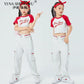 Girls Jazz Dance Clothing, Children's Performance Wear, Trendy Summer Street Dance Outfits for Street Shows, Kids Dance Costumes