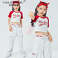 Girls Jazz Dance Clothing, Children's Performance Wear, Trendy Summer Street Dance Outfits for Street Shows, Kids Dance Costumes