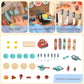Kids Kitchen Food Stand with Play Food, Cashier Register, Accessories Ages 3-6